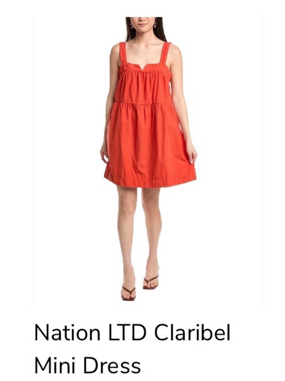 Nation LTD Claribel Mini Dress in Coral NEW W Tags